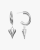 Lina Heart Earring - Silver Plated