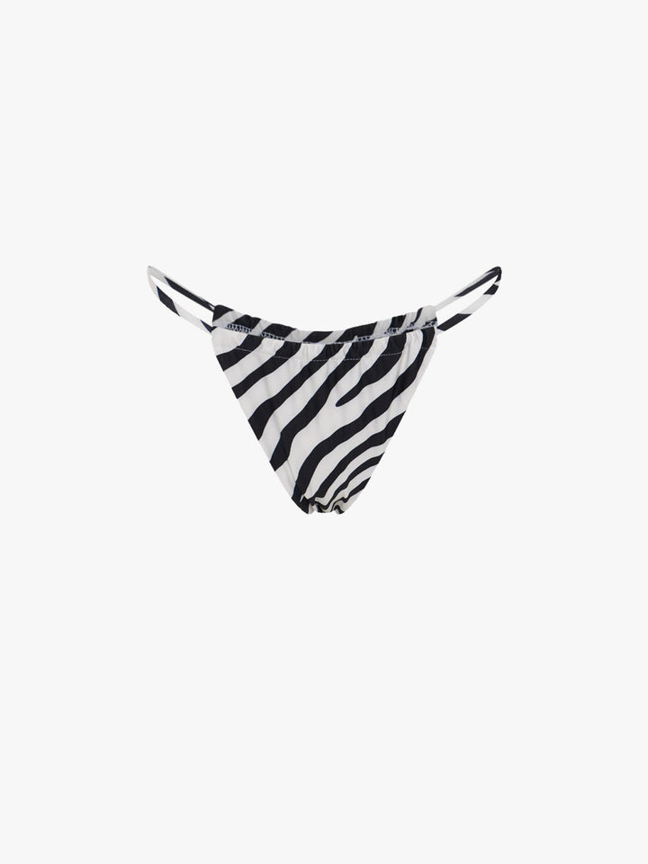 Zebra Bikini Bottom - White Zebra
